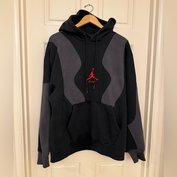 Rare Off-White x Air Jordan black hoodie - Picture 1 of 9
